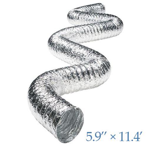 AlorAir® Dehumidifier Aluminum Foil Outlet Duct With A Diameter Of 6 Inches And 11.5 Feet Long (6