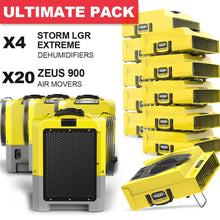 Load image into Gallery viewer, AlorAir® Ultimate Pack: Water Damage Restoration Equipment Package, 4 Commercial Dehumidifiers 85 Pint + 20 Air Movers