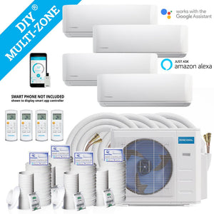 DIY 36K 4-Zone Heat Pump Condenser W/ 9k+9k+9k+12k Air Handler
