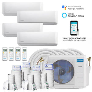 DIY 36K 4-Zone Heat Pump Condenser W/ 9k+9k+9k+12k Air Handler