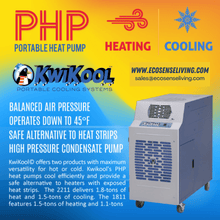 Load image into Gallery viewer, KwiKool® Portable Air Conditioner W/Heat Pump KPHP1811 1.1 Ton 13850 BTU Cool, 17010 BTU Heat