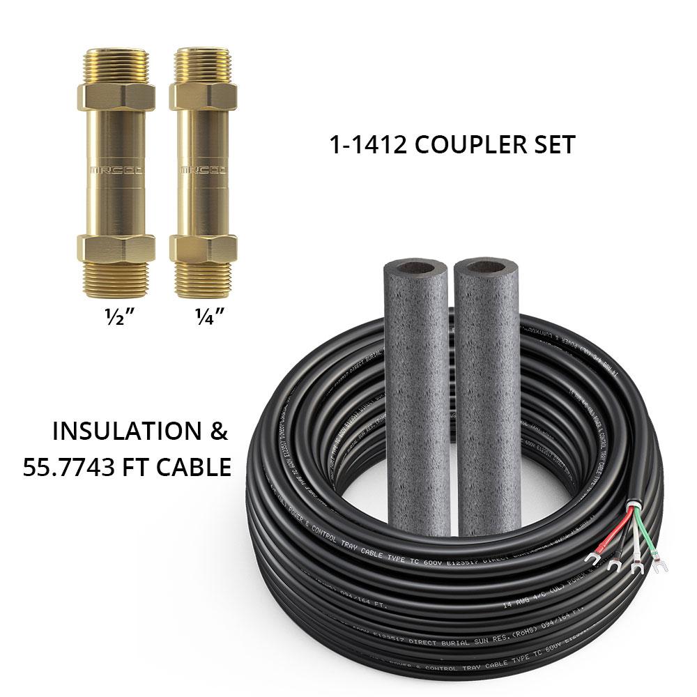 MRCOOL DIY 1/4 & 1/2 Coupler W/ 50ft Of Communication Wire