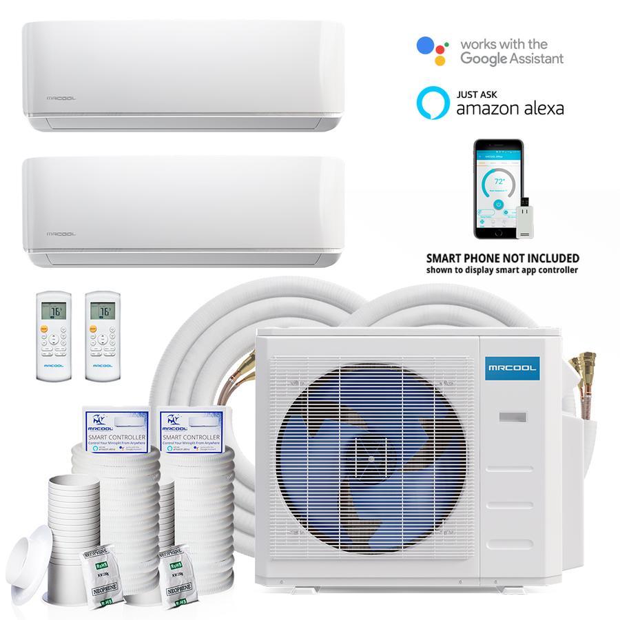 MRCOOL DIY 27K BTU 2-Zone Heat Pump Condenser With 12k+12k Air Handler