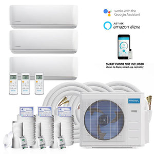 MRCOOL DIY 36K BTU 3-Zone Heat Pump Condenser With 12k+12k+12k Air Handler