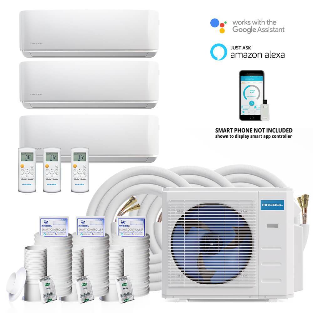 MRCOOL DIY 36K BTU 3-Zone Heat Pump Condenser With 9k+12k+12k Air Handler