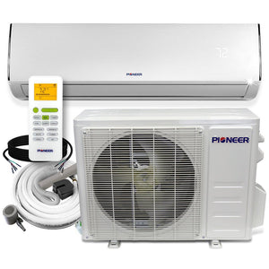 Pioneer® 9,000 BTU Ductless DC Inverter Mini Split Air Conditioner Heat Pump, 230 VAC, 18 SEER