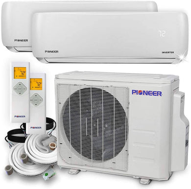 Pioneer® Multi 24000 BTU 2-Ton 21.3 SEER Dual (2) Zone Wall Mount Air Conditioner Heat Pump, 230-Volt 16 Ft.