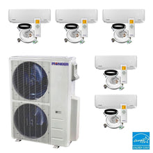 Load image into Gallery viewer, Pioneer® Multi 60,000 BTU 5 Ton 21.3 SEER Quint (5 Zone) Wall Mount Air Conditioner Heat Pump, 230-Volt 16 Ft.