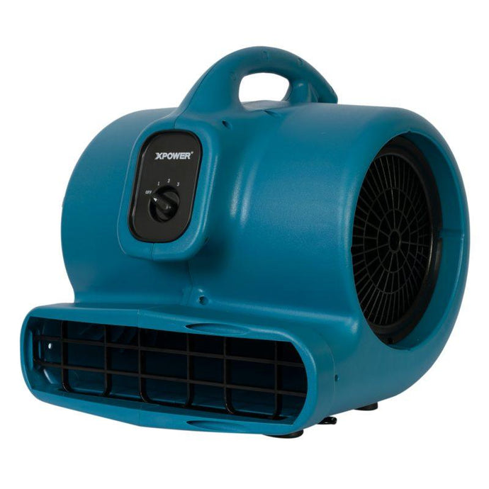 XPOWER P-600A 1/3 HP Large Industrial Floor Fan, Air Mover With Build-in Power Outlets